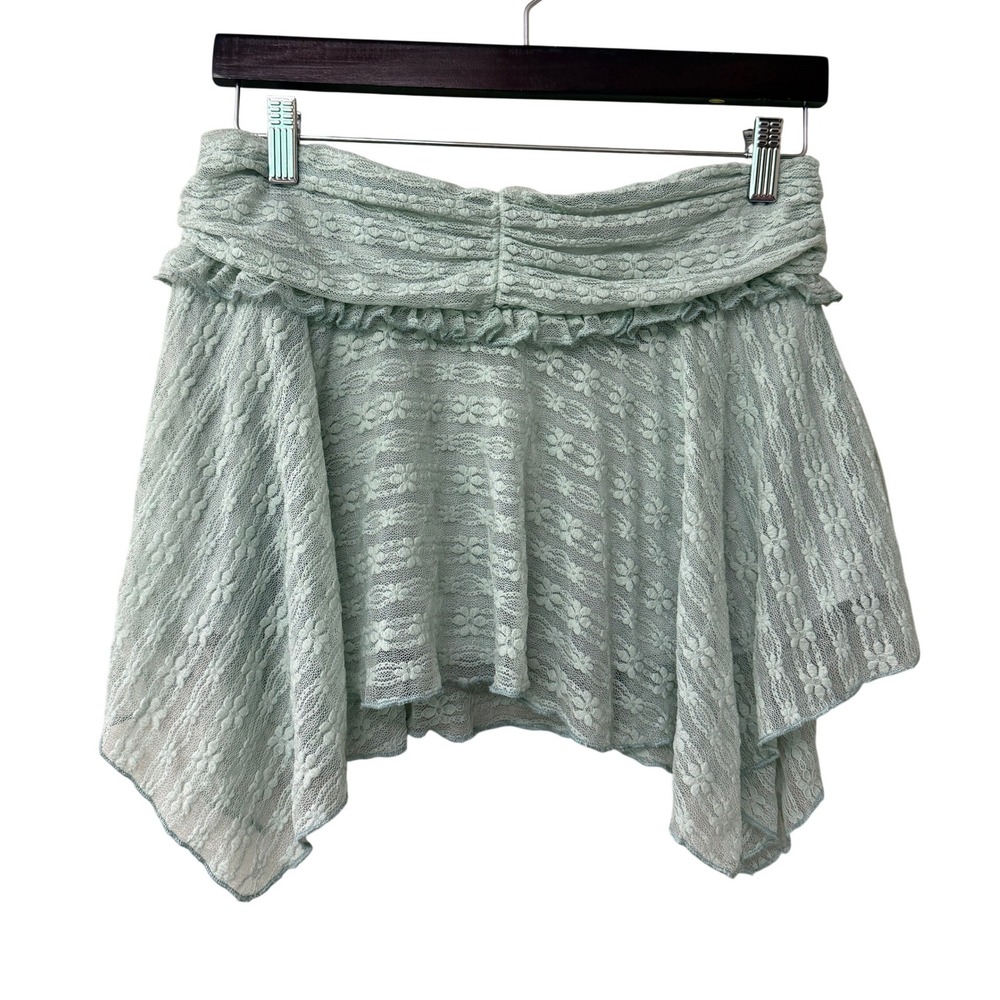 Lace Handkerchief Mini Skirt Size Medium Feminine Coquette Soft Girl Asymmetric